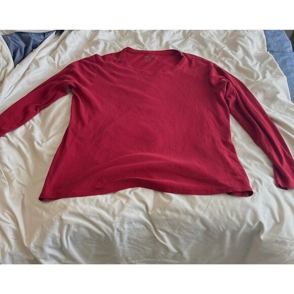 Women’s Long Sleeve Eddie Bauer T Shirt Red In Tall XXL - Picture 1 of 10